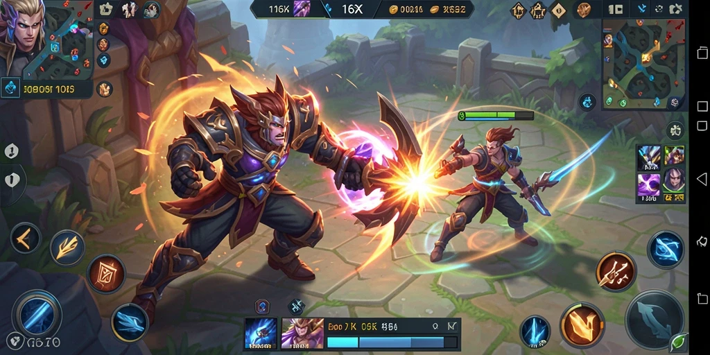 Gameplay menarik di 116X dengan pertarungan pahlawan.