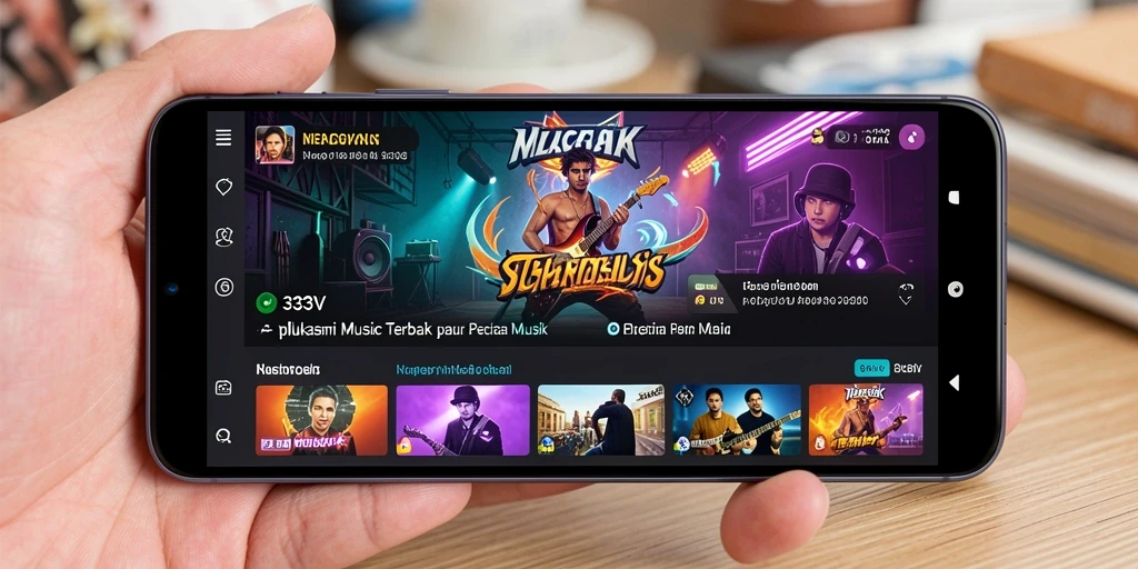 Screenshot gameplay <strong>333V</strong> menampilkan pengguna menikmati musik interaktif.