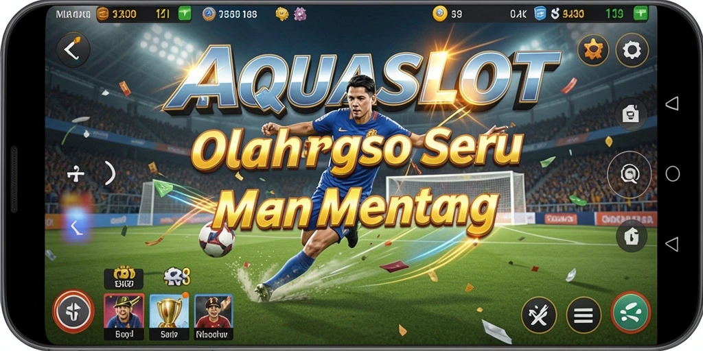 Tampilan gameplay menarik AQUASLOT dengan tema olahraga yang mendebarkan.