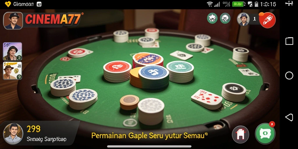 Tampilan gameplay seru dan interaktif dari CINEMA77.