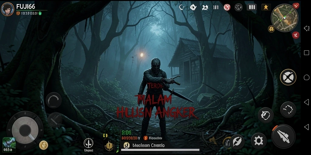 Tangkapan layar utama FUJI66 menunjukkan suasana gameplay yang mencekam dan menarik.