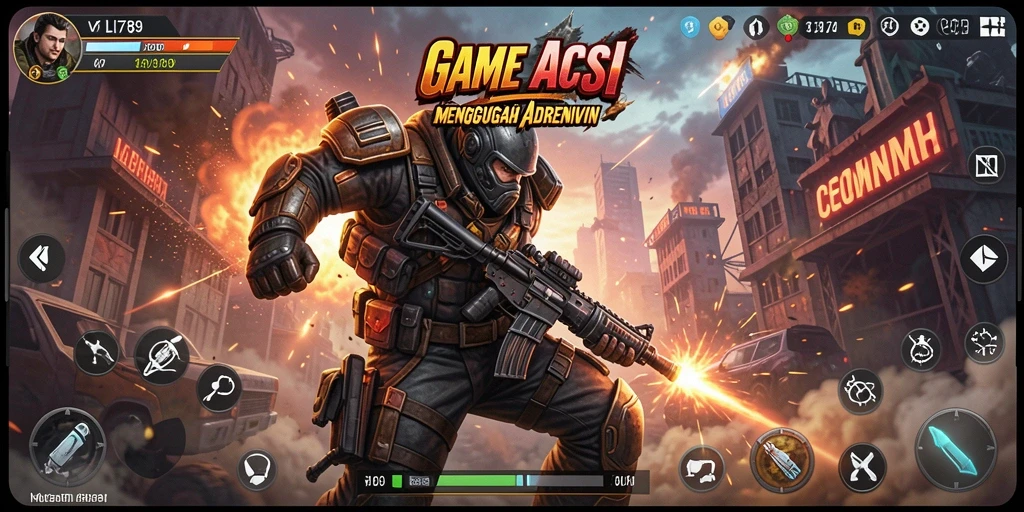 Tangkapan layar utama LI789 yang menampilkan gameplay pertempuran aksi yang mendebarkan.