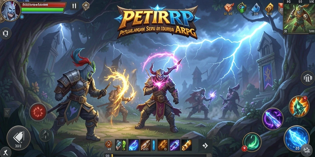 Screenshot dari gameplay seru PETIRRP dalam dunia ARPG.