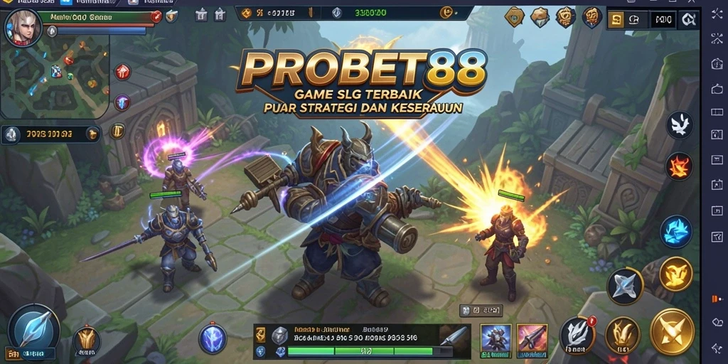 Screenshot PROBET88 menunjukkan aksi seru dalam gameplay SLG.