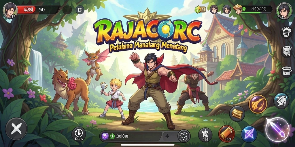 Tampilan gameplay seru dari game Anime RAJACORC.