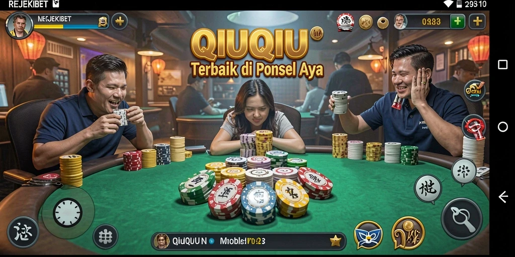 Tampilan gameplay QiuQiu yang mendebarkan di REJEKIBET.