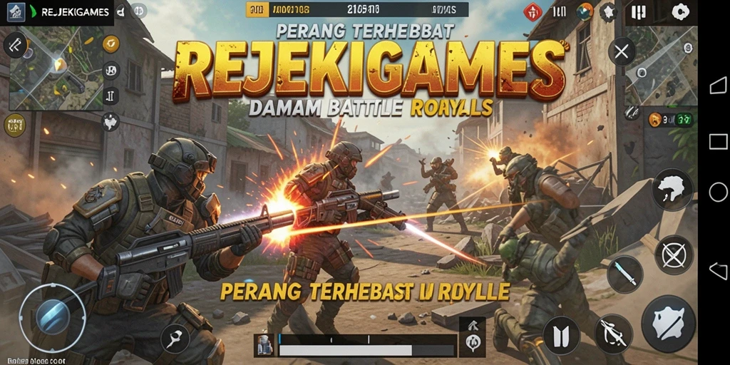 Tampilan gameplay yang menegangkan di <strong>REJEKIGAMES</strong>, penuh aksi dan strategi.