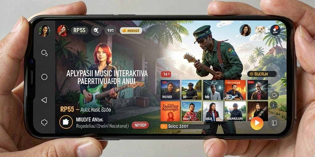 Screenshot RP55 menampilkan gameplay menarik dengan tantangan musik.