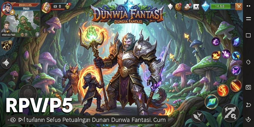 Screenshot utama RPVIP5 menampilkan gameplay RPG yang mendebarkan.