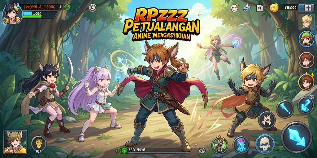 Menampilkan pertarungan seru dalam dunia anime yang fantastis.