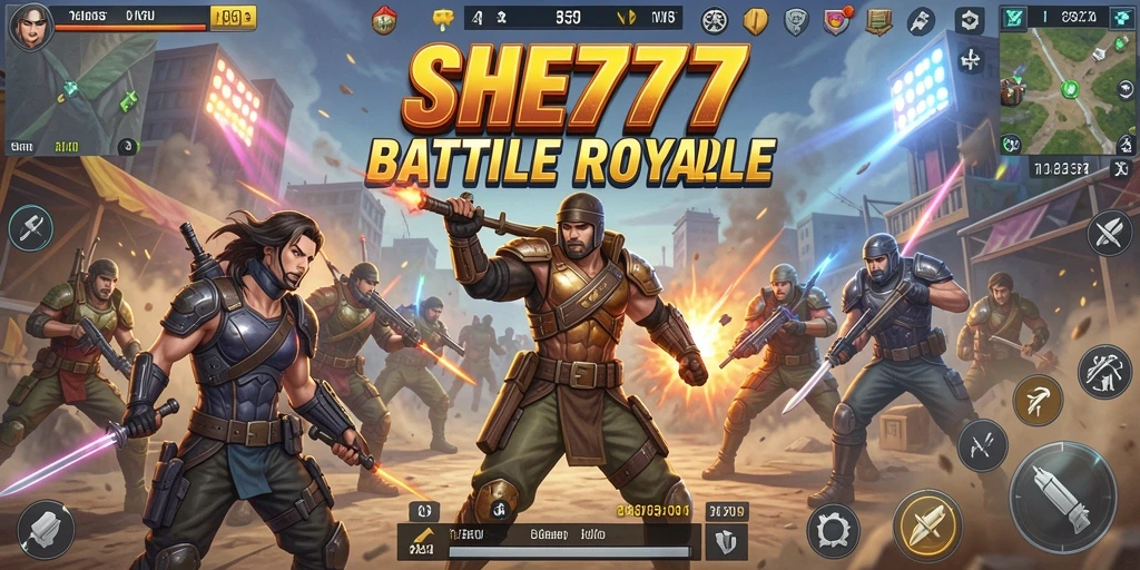 Gameplay mendebarkan dalam pertarungan Battle Royale yang intens.