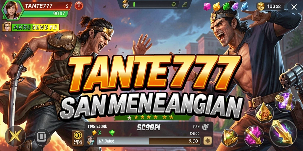 Screenshot menampilkan aksi menegangkan dalam game TANTE777.