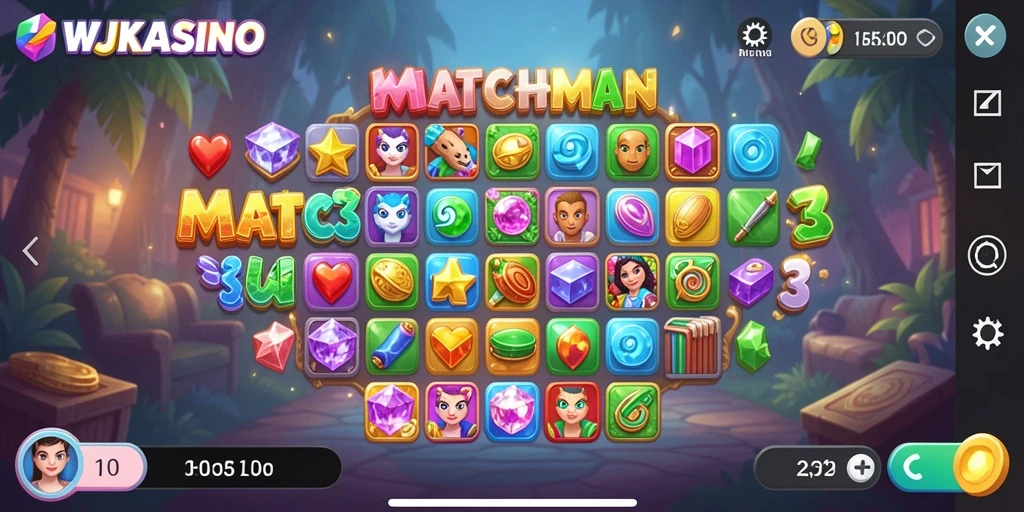 Tampilan gameplay seru dan penuh warna dari WJKASINO yang menantang.